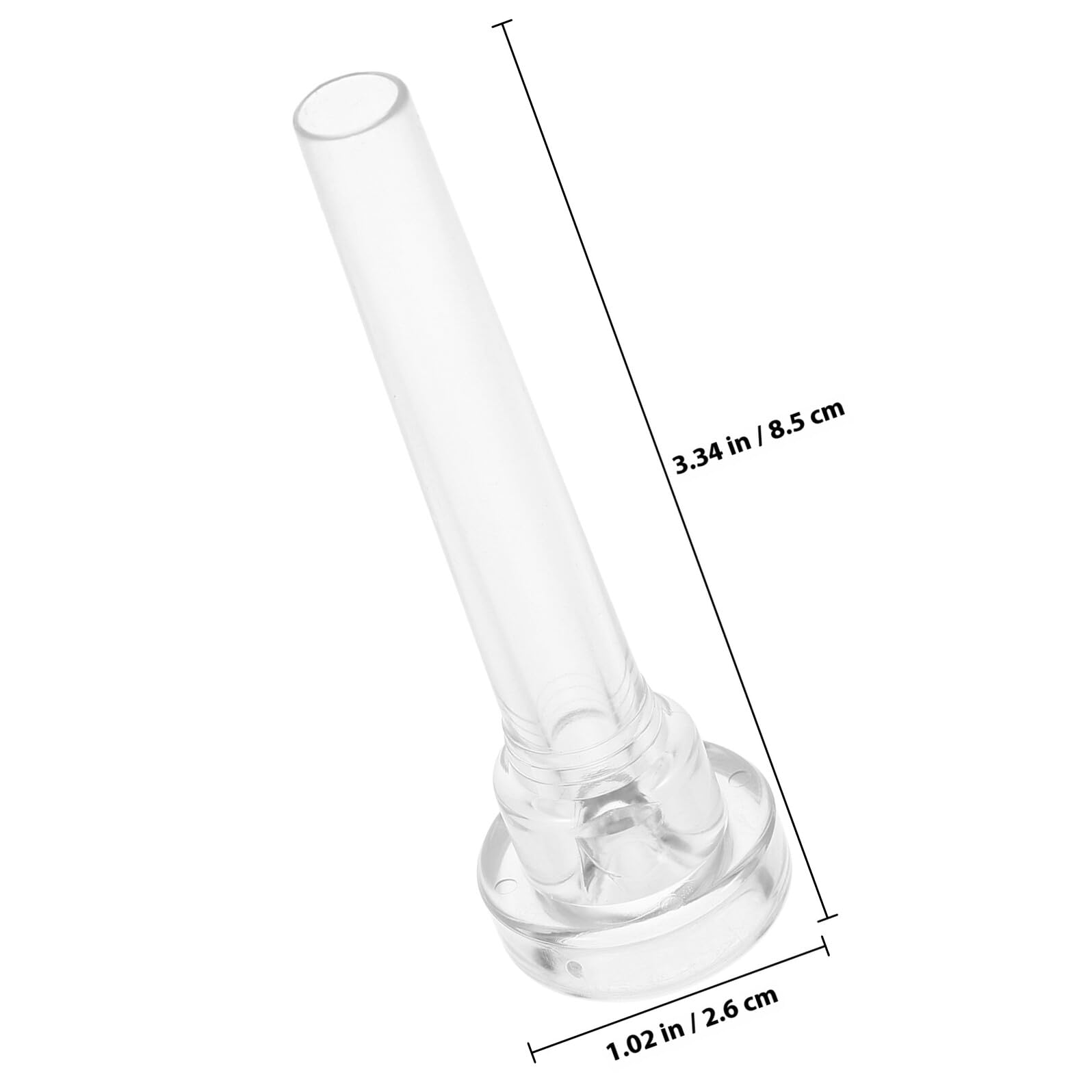 Boquilla de Trompeta Pequeña Transparente para Principiantes Boquilla Musical de Plástico Ligera y Compacta Accesorio de Repuesto para Trompeta Práctica y Uso en Instrumentos