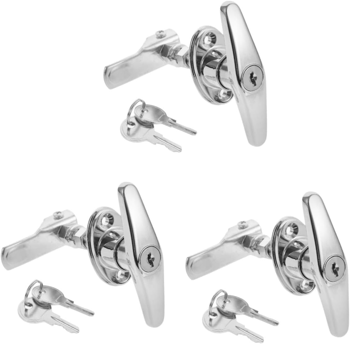 Gadpiparty 3sets Lock for Locker Cabinet Lock Mailbox Replacement High Hardness Zinc Alloy Security