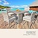 TK Classics FAIRMONT-SQUARE-KIT-4ADCC-BEIGE Fairmont Dining Set, Beige