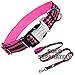 Black Rhino - The Hybrid Striped Dog Collar (Medium) for Medium Large Breeds | Heavy Duty | Soft Padded Neoprene - Reflective & Adjustable - Matching Leashes Sold Separately