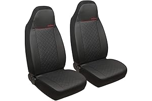 GIANT PANDA Black High Back Leather Bucket Seat Covers for Ford Expedition