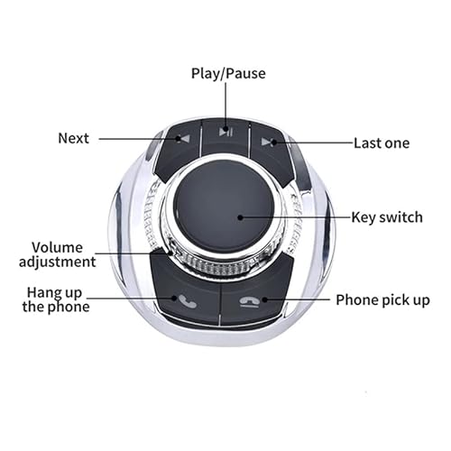Universal Wireless Car Steering Wheel Control Remote Button Support Bluetooth Control Suitable For Android Wince Connected To Gps Navigation Multimedia Player Control Radio Dvd Music With Light #TOP2