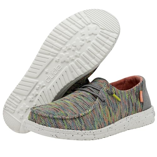 Image of HEYDUDE Women's Wendy Chambray | Women's Shoes | Women's Lace Up Loafers | Comfortable & Light-Weight