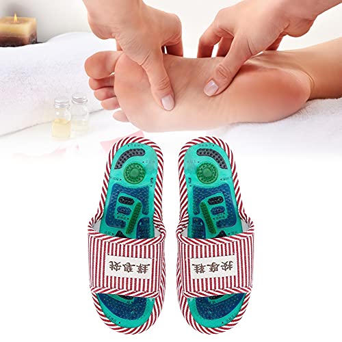 Acupressure Massage Slippers, , Therapeutic Reflexology Sandals Acupressure Foot Massager Acupoint Stimulation Massage Slippers Acupoint Massage Relax Cotton Feet Care Fabric Sandals (#2)