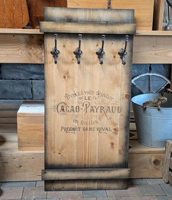 Unbekannt SHABBY FRACHTKISTE WANDGARDEROBE CACAO PAYRAUD HOLZ GARDEROBE...