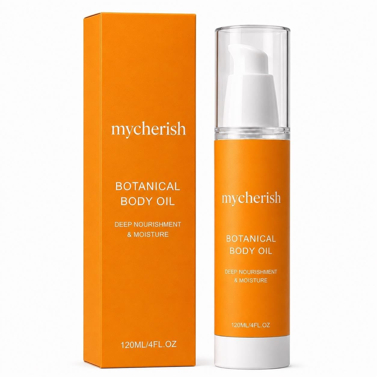Botanical Body Oil, Lightweight Moisturizing Oil for Daily Body Care, 120ml