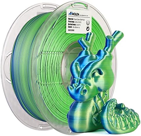 AMOLEN PLA Filament 1.75mm, Glow in The Dark Multicolor 10 Meters 3D Printer Filament, 3D Printing Materials