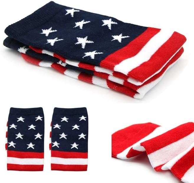 Mealah Kids American Flag Socks Toddler Girls Boys Independence Day 4th of July Soccer Socks