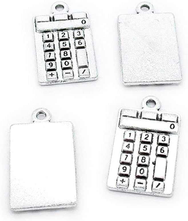 320 Pieces Antique Silver Tone Jewelry Charms Suppliers Arts Crafts Making Beading Findings Crafting V9BT2W Calculator