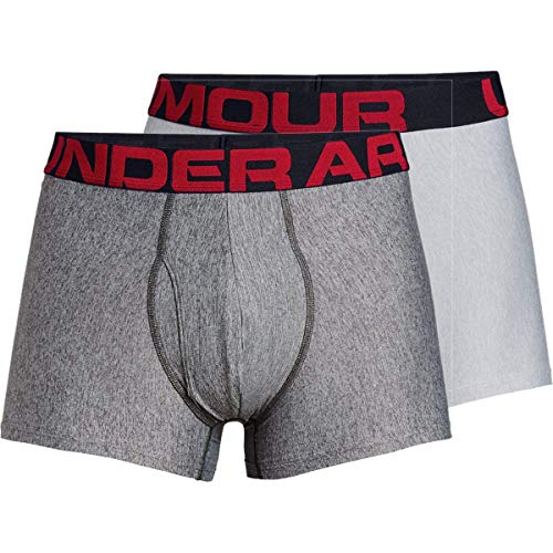 Ropa interior Under Armour Tech para entrenar y uso diario bóxer corto gris pack de 2 talla S