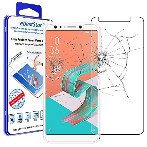ebestStar - Cristal Templado Compatible con ASUS Zenfone 5 Lite ZC600KL Protector de Pantalla, Película Vidrio Protectora Ultrafina, Dureza 9H, Sin-Burbujas [Aparato: 160.6 x 76.2 x 7.8mm, 6.0'']