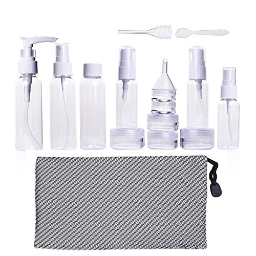 Mudder Travel Bottle Set Travel Size Toiletries Liquid Containers with Portable Travel Mesh Bag, 16 Pieces