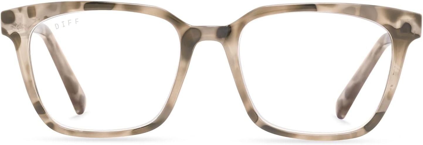DIFF Alex Reading Glasses | Blue Light Blocking Oversized Readers | Lightweight Designer Rectangle Frames - Image 3