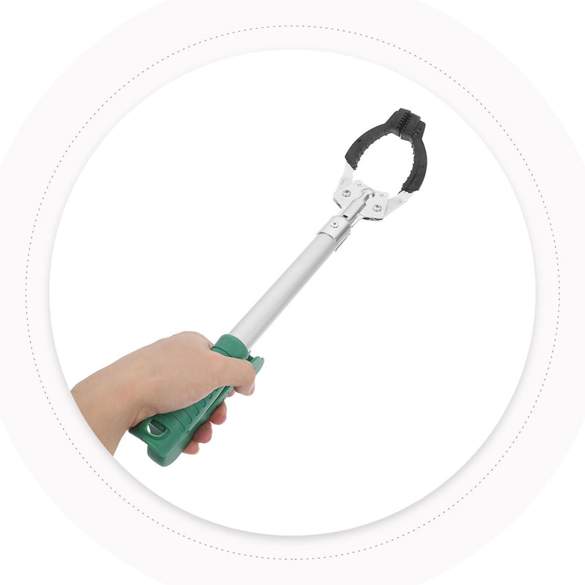 Pinza Raccogli Oggetti 2 Pezzi in Plastica 40cm Design Ergonomico per Raccolta Rifiuti Domestici e Pulizia