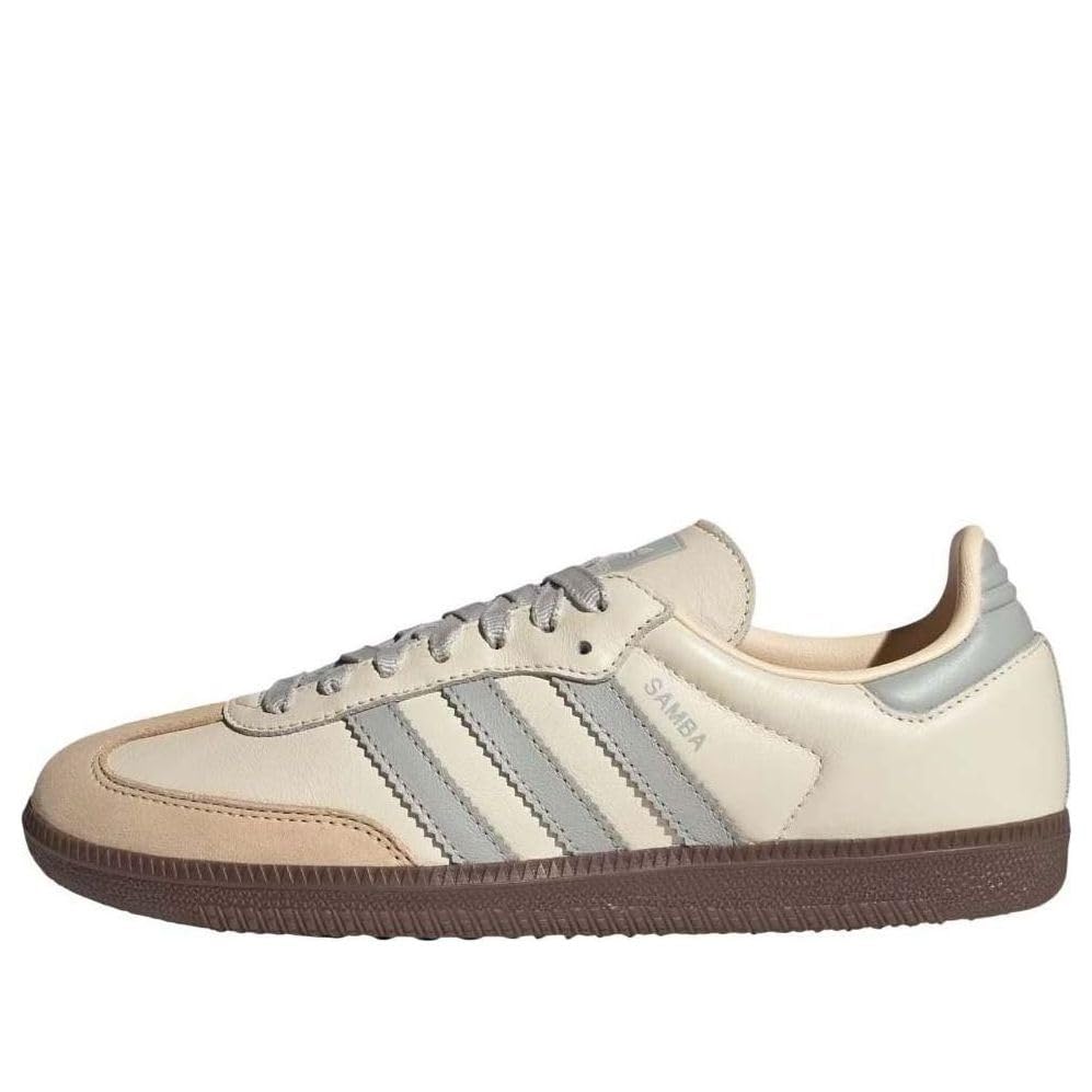 Image of adidas Women's Samba OG W Cream whiteWonder Silver /Sand strata, Size 5.5