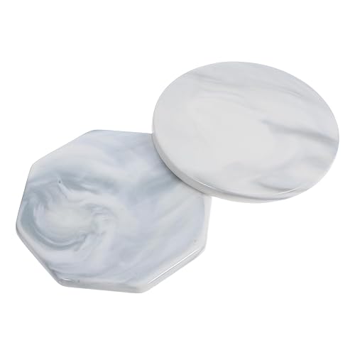 TEHAUX Herramientas de cerámica, 2 piezas, placa de respaldo de sello de cera, almohadilla de taza de mármol, alfombrilla de mesa, sellado de cera,