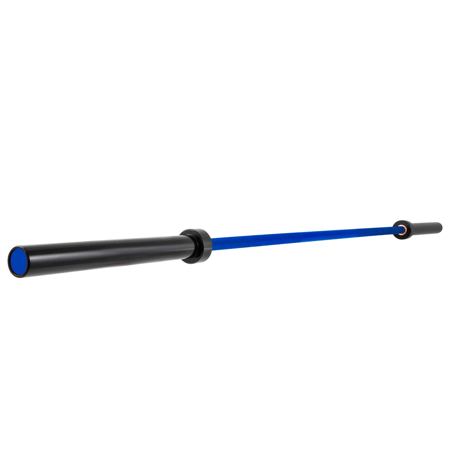 VEVOR 2,2/2 m Olympic Barbell Olympische Langhantel Heben Fitness Training für Gewichtheben Powerlifting Heben Squat Bankdrücken Stange mit Schnallen (2M, Blau)