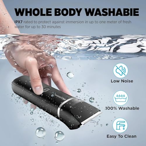 Image of Electric Razor for Men: 2-in-1 Beard & Nose Hair Trimmer for Men - IPX7 Waterproof Shavers for Temple Groin Body Ear Hairs Trimmer - Best Gifts for Husband