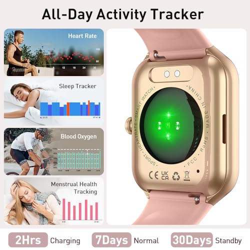 Smart Watch(Answer/Make Call), 2025 New Smartwatch for Men Women, 1.96" HD Fitness Watch with 110+ Sport Modes, Heart Rate, Sleep Monitor, Pedometer, IP68 Waterproof Activity Tracker for Android iOS - Image 4
