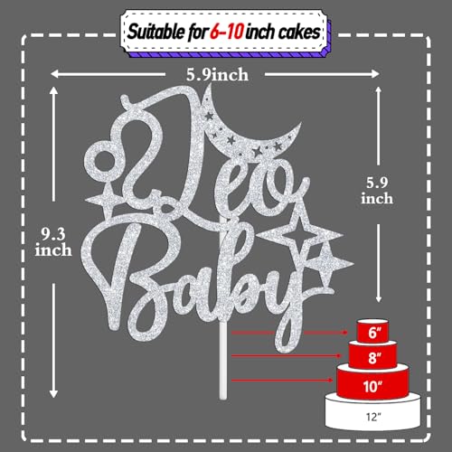 Leo Baby Birthday Cake Topper - 12 Zodiac Leo Season/Welcome Baby, Horoscope, Astrology Birthday/Bab