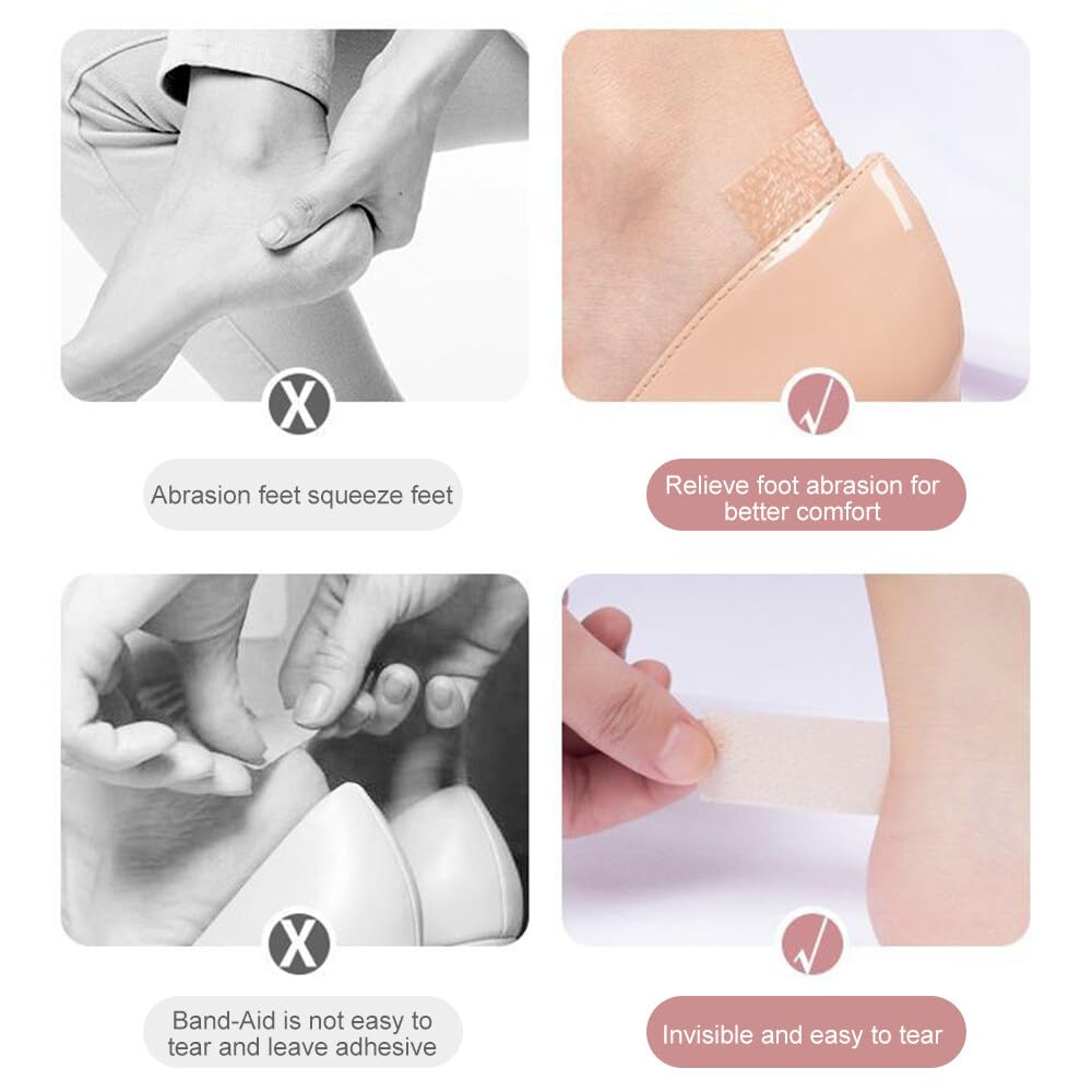 Cinta para Los Pies, Cuidado de Pies Pegatina, 2 Rollos de Pegatinas Autoadhesivas Resistentes al Desgaste para Evitar la Protección de La Almohadilla de Espuma (2 cm x 1 m)