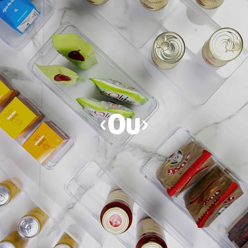 Kit 4 Organizadores De Armário 30x15x13cm Caixas Organizadoras Empilháveis Com Alças Clear OU