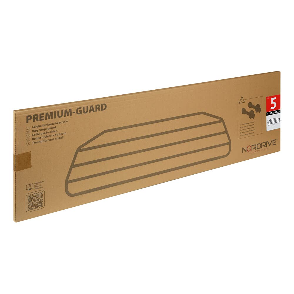 NORDRIVE N70055 Premium-Guard Trenngitter aus Stahl für Hunde und Tiere - Typ 5-1130 x 340 mm