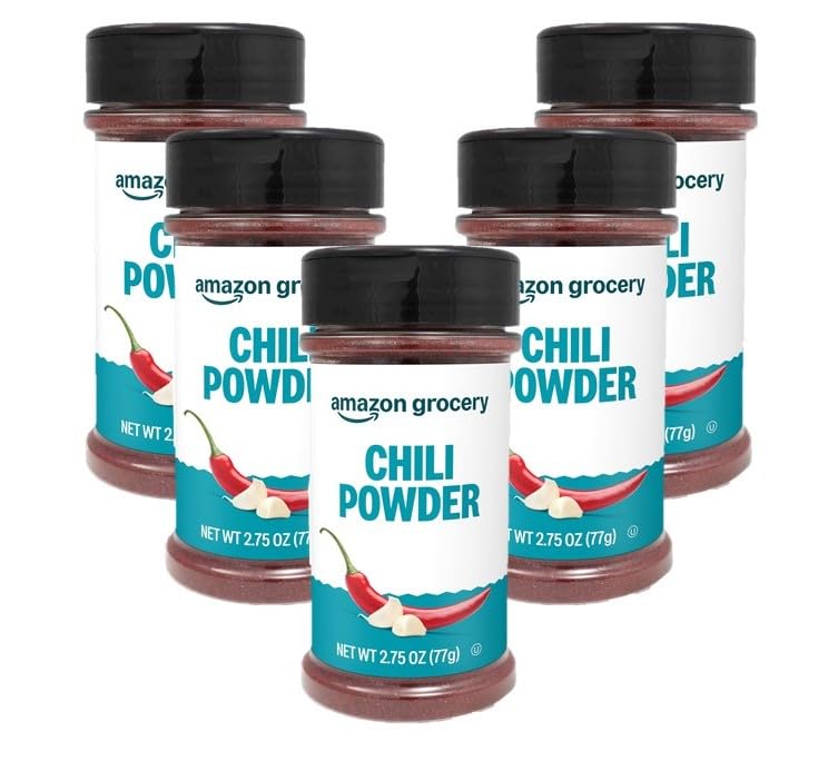 Amazon Grocery, Chili Powder, 2.75 Oz (Previously Happy Belly, Packaging May Vary) (Pack of 5)