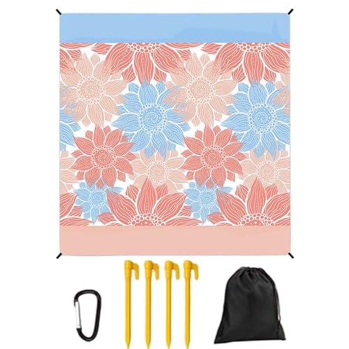 Manta de playa impermeable a prueba de , manta de picnic impermeable para exteriores, alfombra plegable portátil para camping, playa, viajes, césped, festival, yoga, patio trasero, parque