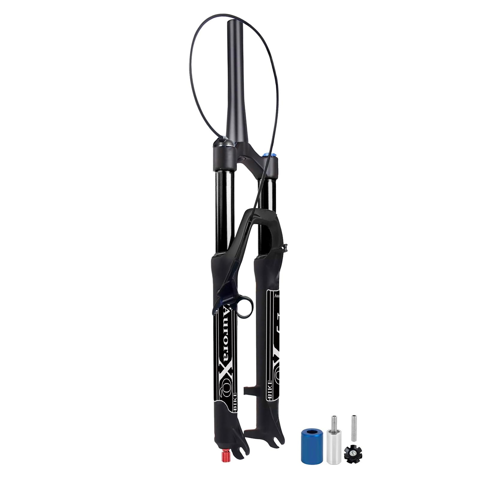 Forcella Ammortizzata per Mountain Bike da Downhill 26/27,5/29 Pollici per MTB XC AM FORK-160 1-1/8" Regolazione Ritorno QR 9mm Anteriore per Bicicletta