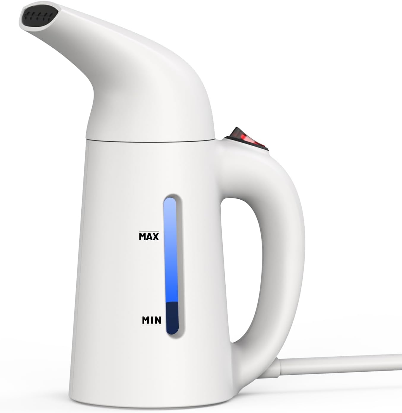 Steamer for Clothes, Travel Handheld Garment Steamer, Portable Clothes Steamer Remove Wrinkle,Ideal for ALL Fabrics,18 minutes Continuous Steam, One button Design, Easy to Use (Bright White)