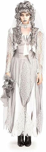 Halloween Costume Disfraz de novia muerta para mujer, tamaño estándar mediano, bonito y genial
