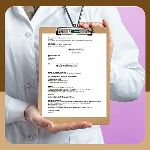 Image of YAJNAS Examination Board Clipboard | Exam Board /Pad (9.5x13.5 Inche) Hardboard Office Clipboard for Boys, Girls, Kids, sudents, School, College & Office (Brown - Pack of 4)