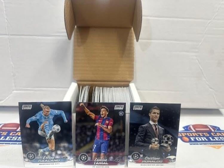 2023-24 TOPPS UEFA STADIUM CLUB CHROME SOCCER COMPLETE SET 1-100 - INCLUDES LAMINE YAMAL RC - ERLING HAALAND - CHRISTIANO RONALDO - PHIL FODEN - CHRISTIAN PULISIC - JUDE BELLINGHAM AND MORE