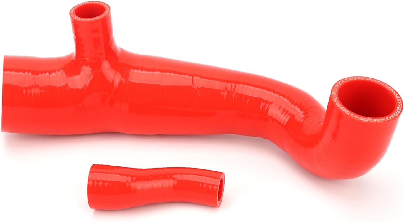 Brilluxa Silicone Intake Hose Kit, Cold Air Duct Boot Tube, Turbocharger Hoses Clamps, Compatible with Mini Cooper S R55, R56, R57 Pre-LCI 1.6L N14 2007-2010 (Red)