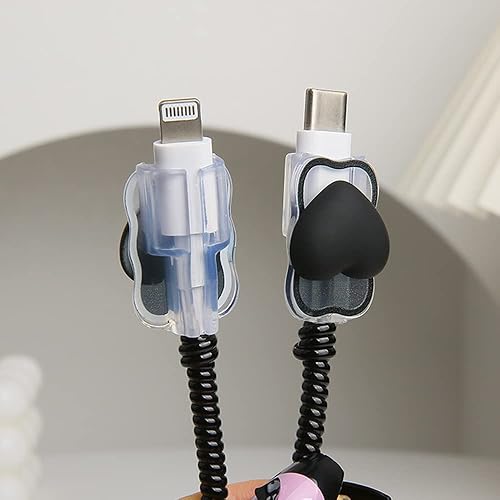 Miniatura 8 de Compatible con cargador USB-C de 18W20W para iPhone, funda protectora 3D con forma de corazón de amor con ondas, transparente, suave, protector de