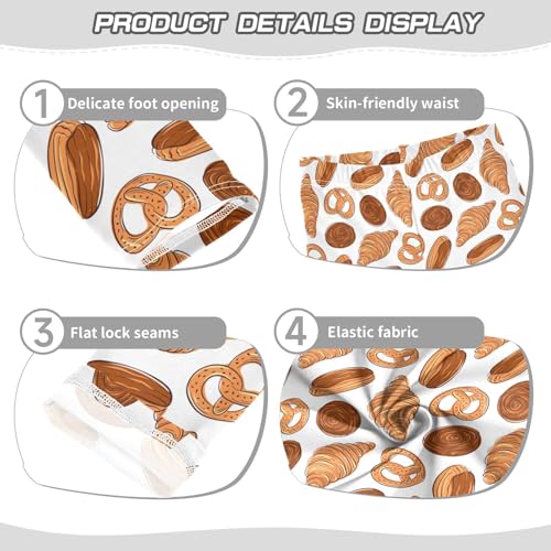 Girls Leggings Crook Bread Salt and Peppercake Cinnamon Toddler Girls Clothes Leggings for Girls Toddler Girls Leggings 3-4T3