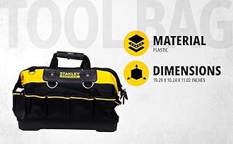 Stanley Tool Bag 18 inch Fatmax, 1-93-950 with Stanley T-shirt and Stanley Cap