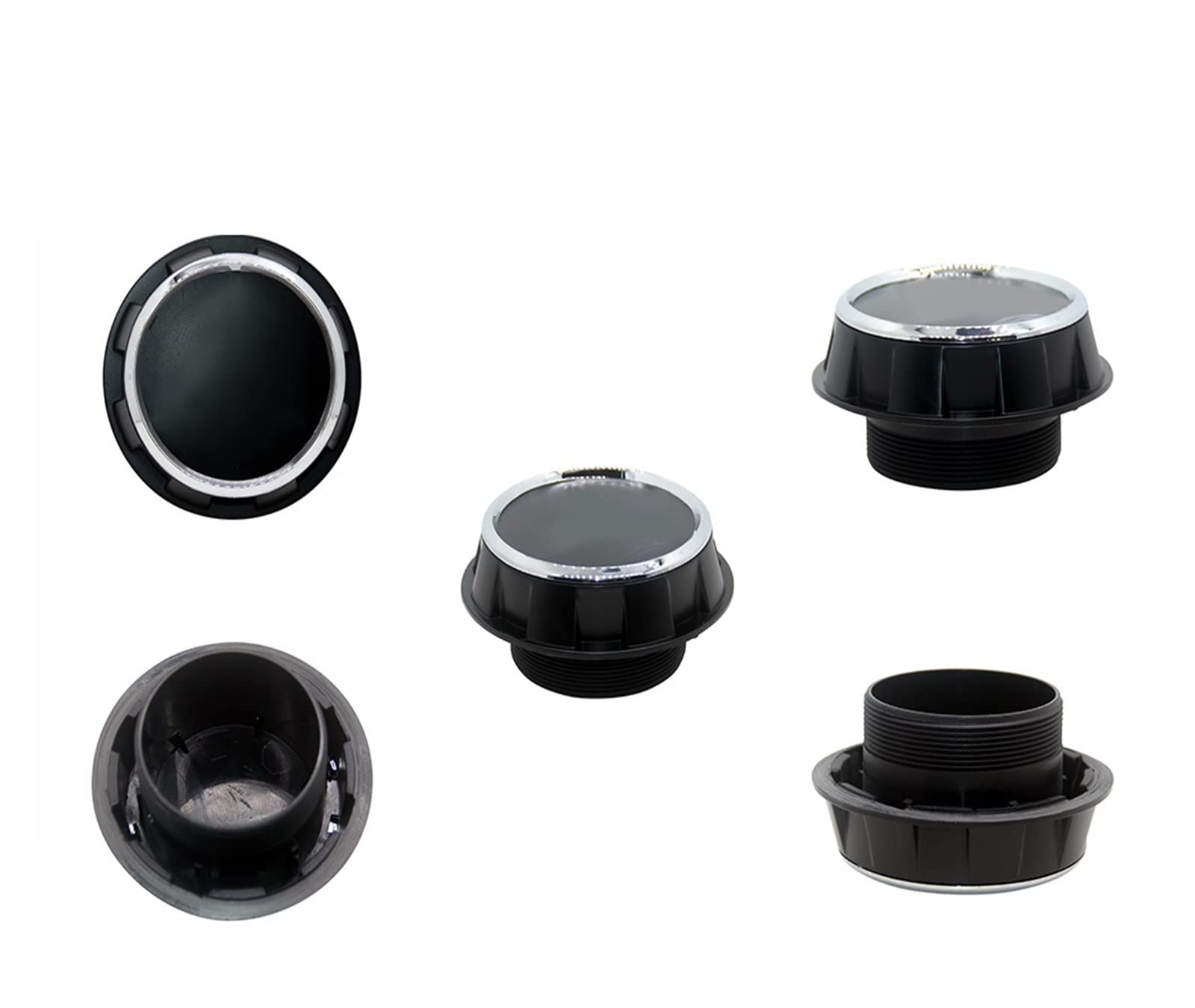 Yjin store 1 Szt. / 4 Szt. 60 Mm Rozmiar Piasty Koła Samochodowego Obręcze Kołpaków Pokrywa Oddzielna Część Kompatybilna Z Mercedes Benz (Color : Black-1pc)