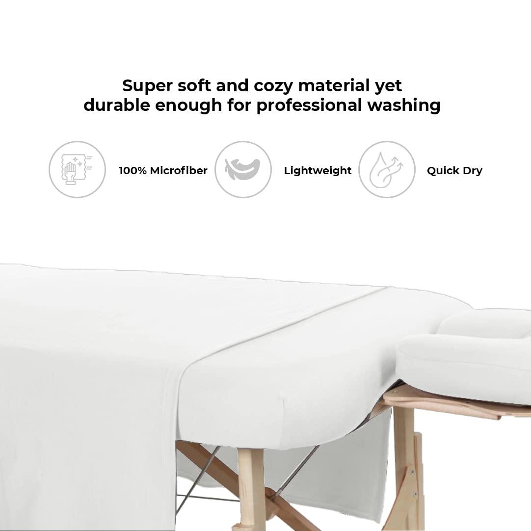 Avalon Care Microfiber Massage Table Sheets Sets of 3 Pcs - Premium Massage Table Cover Includes Flat and Fitted Sheets with Face Cradle Cover, Soft Massage Bed Cover - Black Massage Bed Sheets : Health & Household