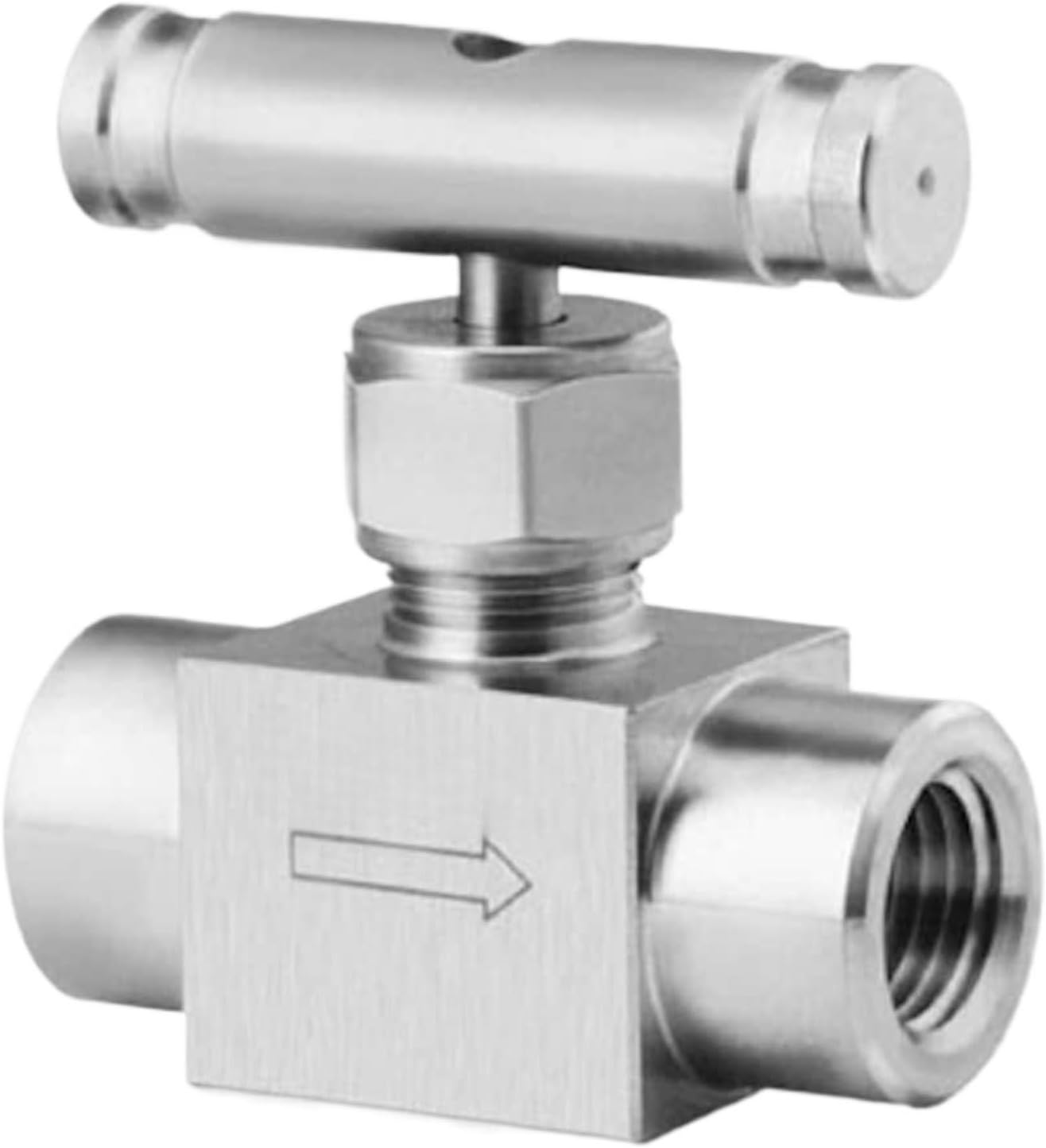 SS-20VF4 Stainless Steel Integral Valve Cap Needle Valve 0.21Cv 1/4in Internal Thread V-shaped Valve Stem
