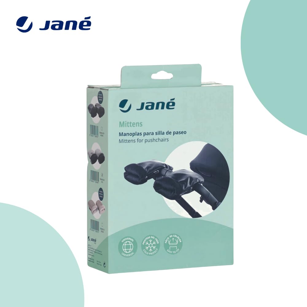 Jané Moufles Poussette Hiver, Universelles avec Fermeture Zippée, Doublure Polaire, Protection Froid et Vent