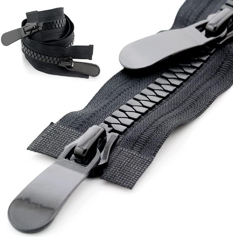 Extracteur à fermeture éclair à verrouillage automatique noir de 100cm pour veste