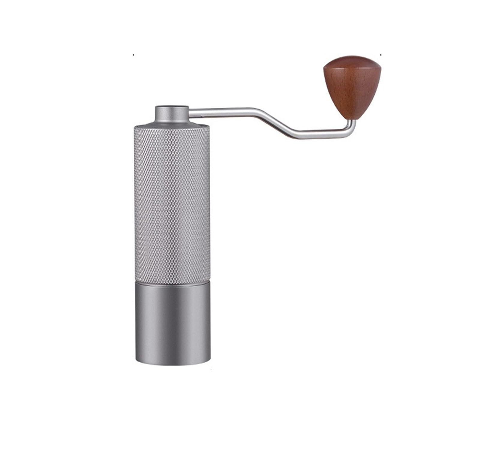 Compatibile con macinacaffè manuale in acciaio inossidabile fresa conica regolabile a mano portatile(Grey with 5Core)