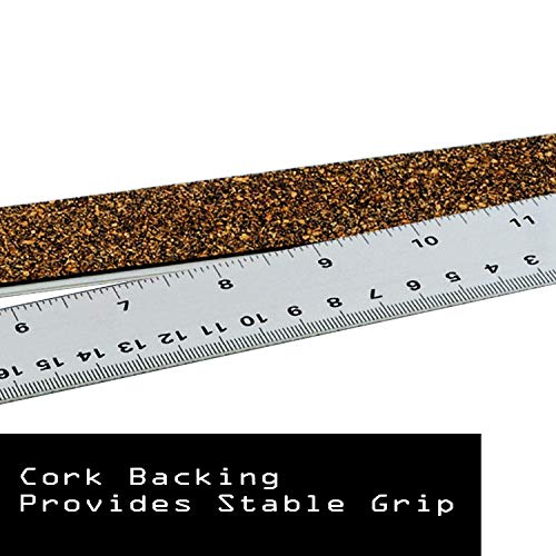 Ludwig Precision Non-Slip Backed Aluminum Straight Edge Ruler, 6-Inch, Silver #TOP2