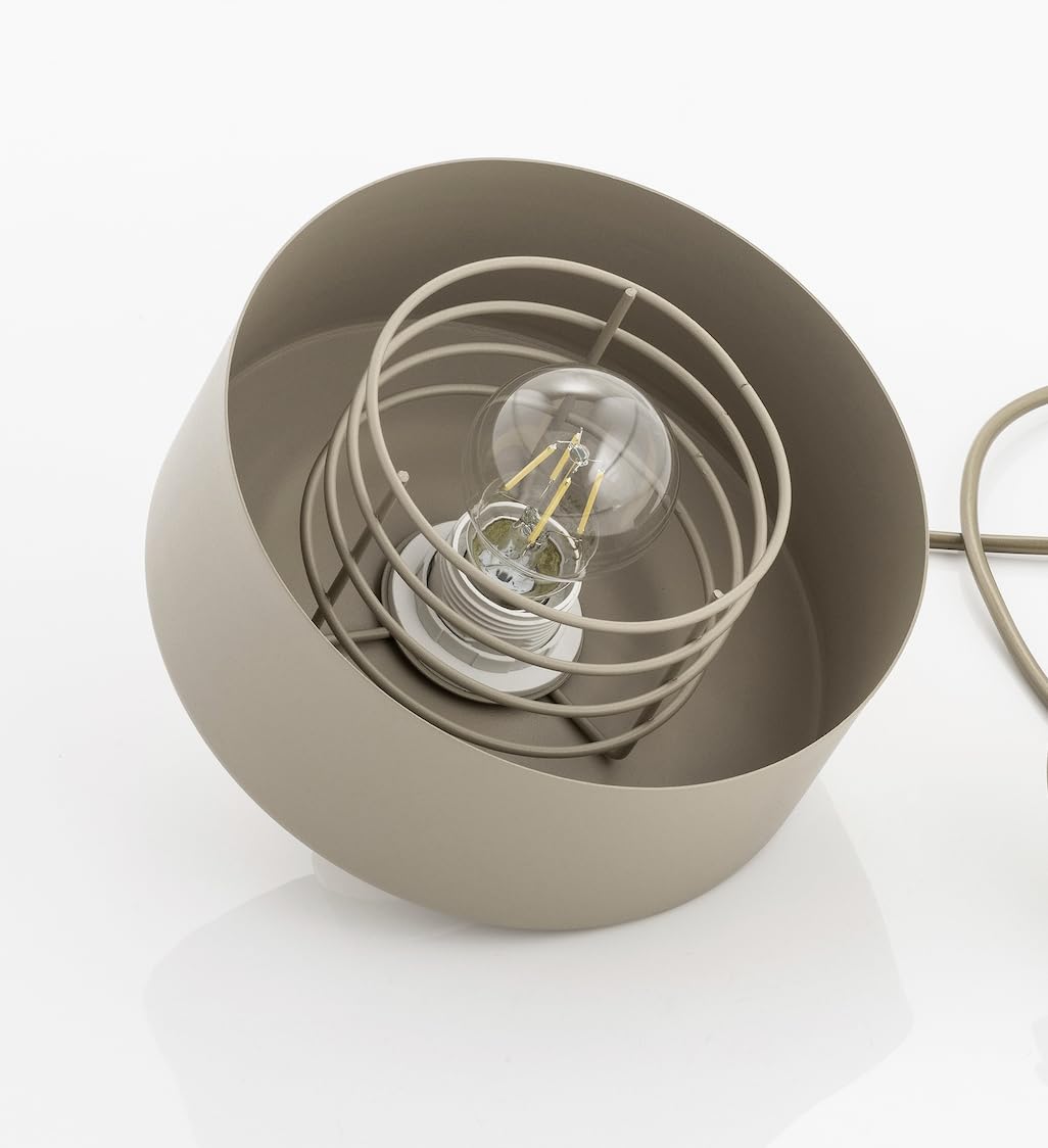 Pendelleuchte 3-flammig aus Metall in Beige, höhenverstellbar | E27 Fassung | LED geeignet | Hängelampe für Wohnzimmer, Esszimmer, Küche, Büro oder Schlafzimmer