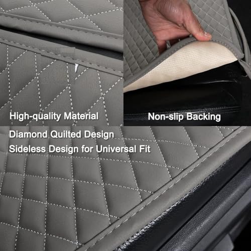 Image of BROGBUS Car Seat Cover Protector Mat Back Cushion Car Seat Mat (Grey, Pack of 1) (Only Rear Seat Mat) | Polyurethane