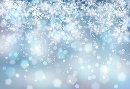 Fondo fotográfico de vinilo 7x5ft diseño copos de nieve