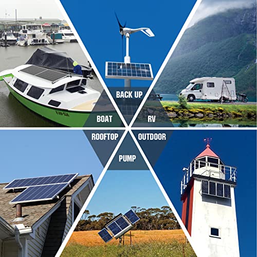 Eco-Worthy US-L02M100N-MCWMZBT-4 400 Watt 12 Volt Premium Solar Panel Kit :4Pcs 100W Solar Panel+ 40A Mppt Charge Controller+ Bluetooth Module+ Mounting Z Brackets, 400W 12V Solar Power Off Grid System For Home, Rv thumb #7