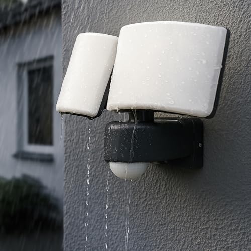 Projecteur LED extérieur puissant 3000K double lampe pour allée